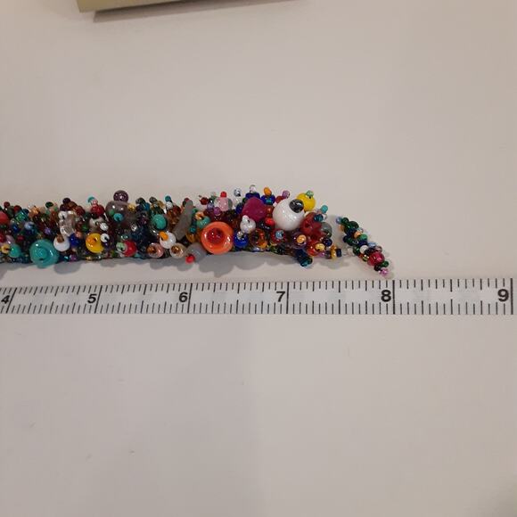 WorldCrafts Handmade Beaded Bracelet Custom Woven Jewelry Eclectic Unique Quirky - Picture 6 of 7